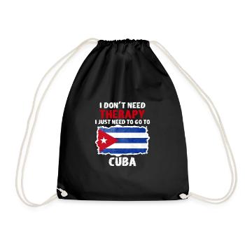 Kuba Cuba Südamerika Geschenk Geschenkidee - Turnbeutel - Schwarz - Vorne