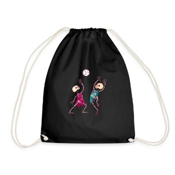 volleyball - Drawstring Bag - black - Front