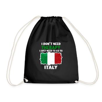 Italy Italy Italia Gift idea - Drawstring Bag - black - Front