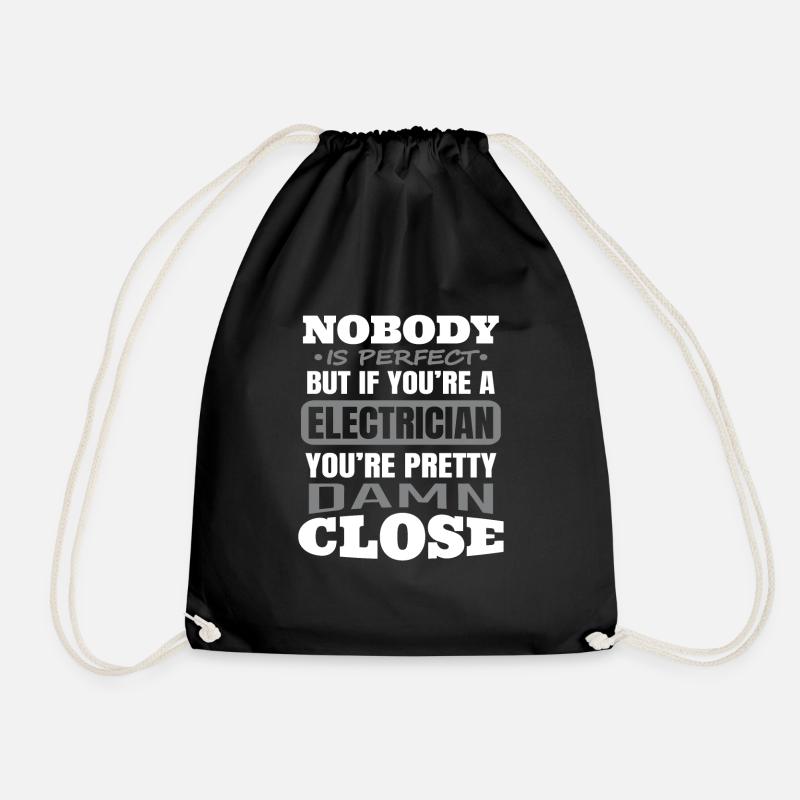 electrician - Drawstring Bag - black