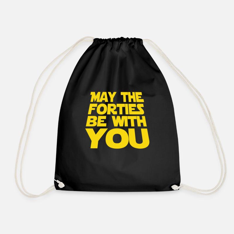 40th birthday - Drawstring Bag - black
