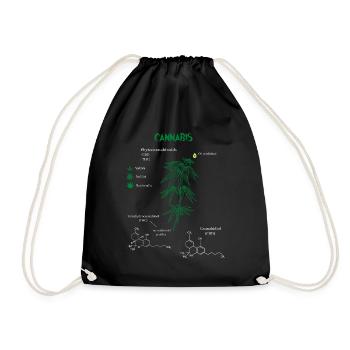 Formule chimique de cannabis - Sac de sport léger - noir - Devant