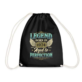Legend 1974 Born Vintage Cadeau d’anniversaire - Sac de sport léger - noir - Devant