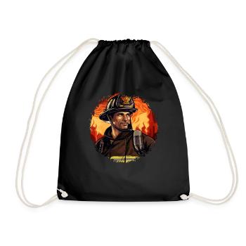 Pompier - Sac de sport léger - noir - Devant