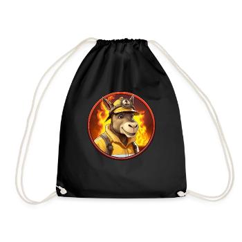 Donkey Fire Brigade - Drawstring Bag - black - Front