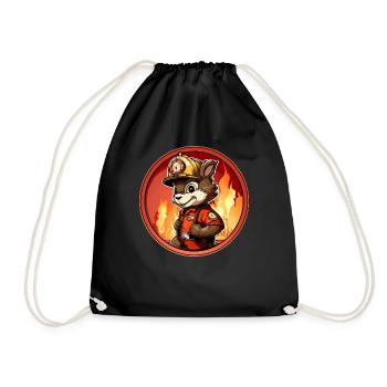 Écureuil de pompiers - Sac de sport léger - noir - Devant