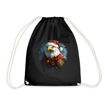 Eagle Christmas - Drawstring Bag - black - Front