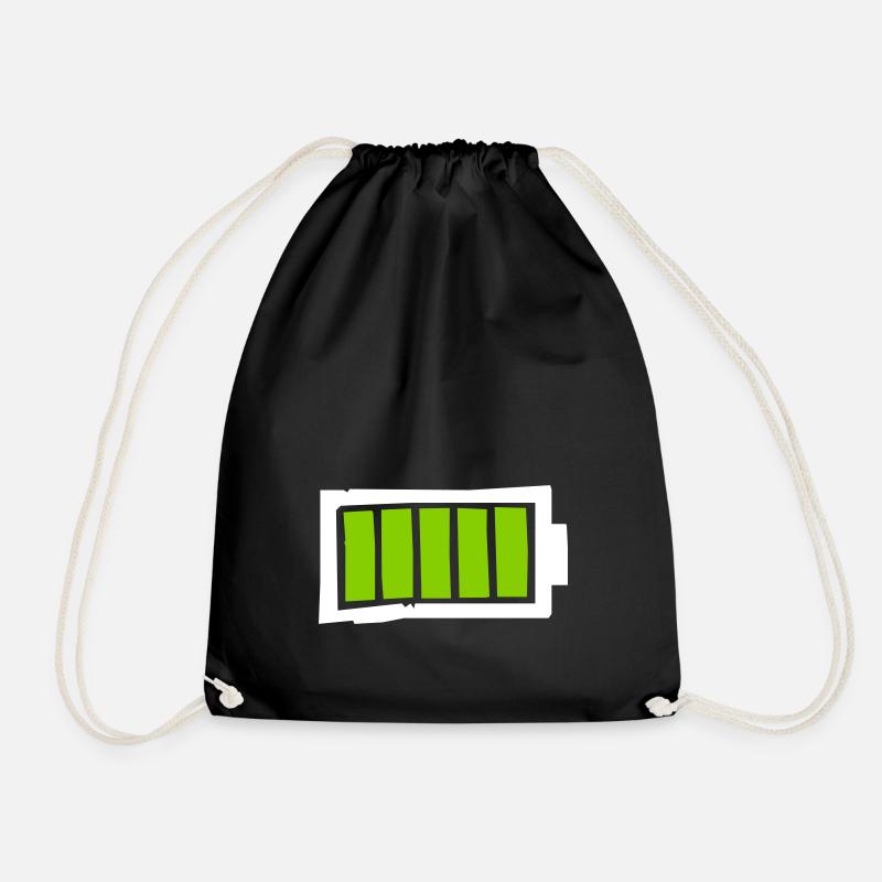 battery - Drawstring Bag - black