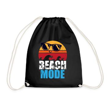 Beach Fashion - beach - Drawstring Bag - black - Front