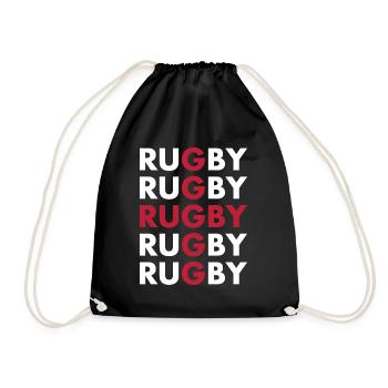 Rugby Rugby Rugby Rugby Rugby England Rugby - Drawstring Bag - black - Front