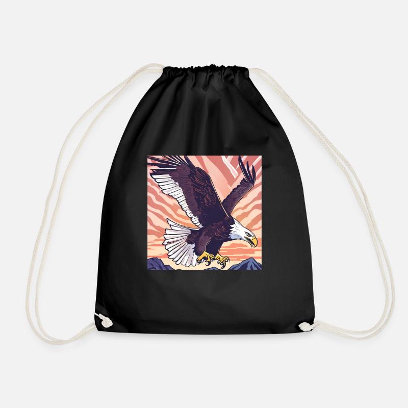 Majestätischer Adler - Turnbeutel - Schwarz