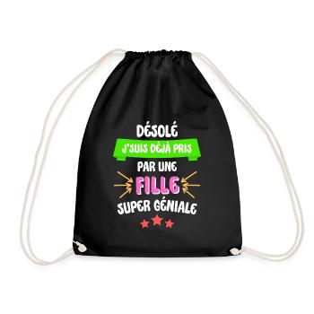 J'suis déjà pris pas une fille super géniale - Sac de sport léger - noir - Devant