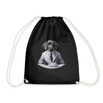 Hund wie Herrchen oder Frauchen - Turnbeutel - Schwarz - Vorne
