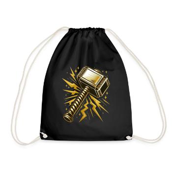 thor's hammer - Drawstring Bag - black - Front