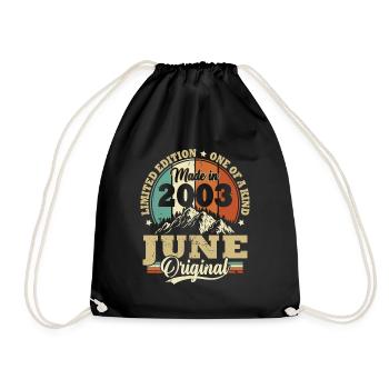 Cadeau D'anniversaire Juin 2003 Vintage Rétro - Sac de sport léger - noir - Devant