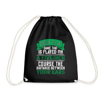 Golfeur golf golf club putter handicap cadeau - Sac de sport léger - noir - Devant