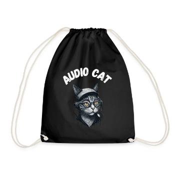 Audio Cat - Turnbeutel - Schwarz - Vorne