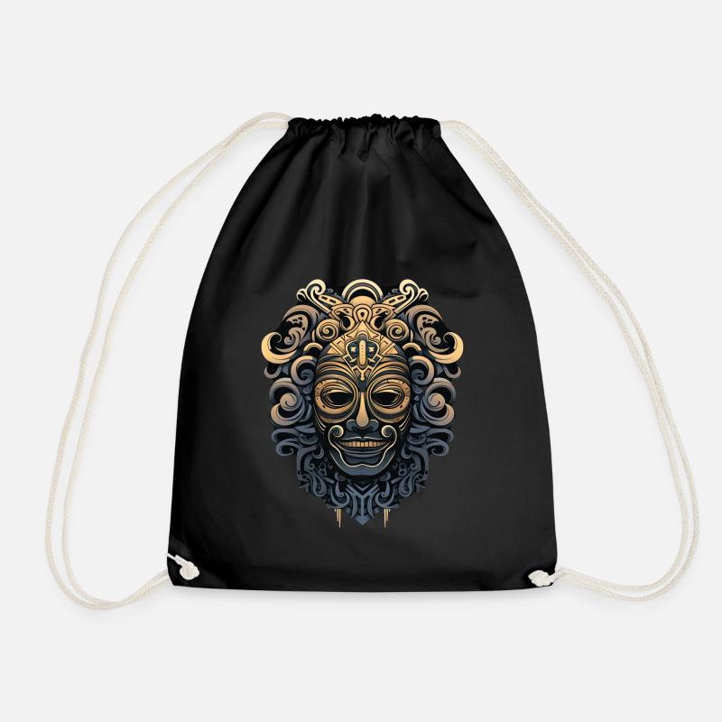 Spirit Mask - Drawstring Bag - black