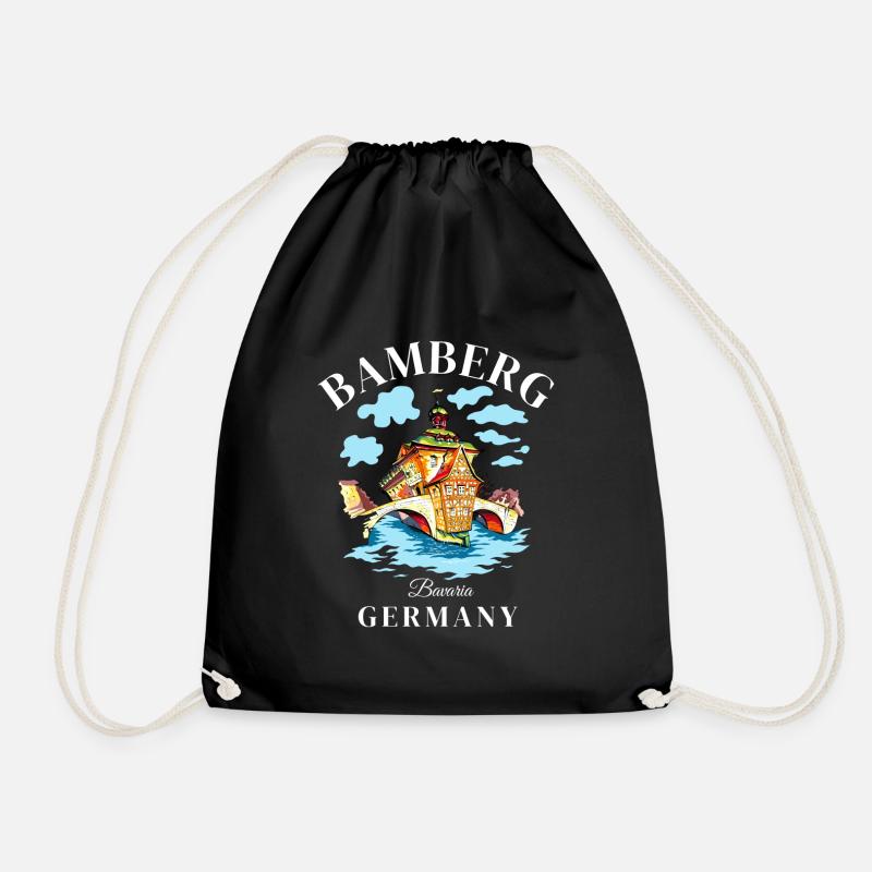 Bamberg Germany Bavaria Deutschland - Drawstring Bag - black