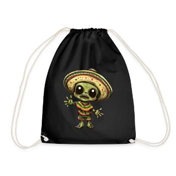 Cinco de Mayo Alien Zombie Feier Design - Turnbeutel - Schwarz - Vorne