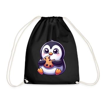 Penguin Cookie Biscuit Dessert sucré - Sac de sport léger - noir - Devant