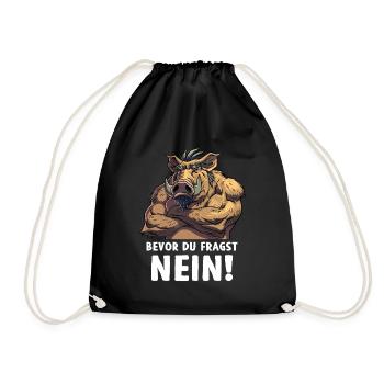 Wild Boar Before You Ask No Wilderness Forest - Drawstring Bag - black - Front