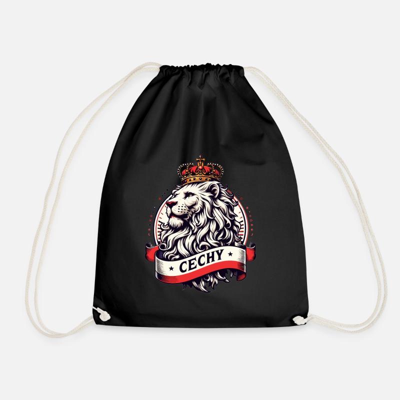 Cechy Böhmen Tschechien Löwe Flagge Geschenk - Turnbeutel - Schwarz
