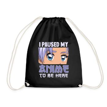 J’ai mis en pause mon anime pour être ici drôle Otaku Anime - Sac de sport léger - noir - Devant