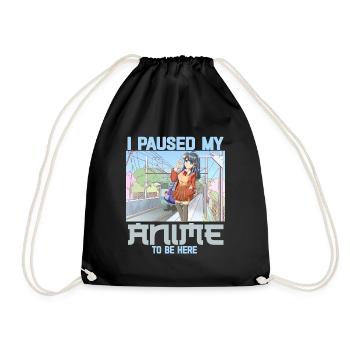 J’ai mis en pause mon anime pour être ici drôle Otaku Anime - Sac de sport léger - noir - Devant