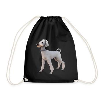 Bedlington Terrier - Turnbeutel - Schwarz - Vorne