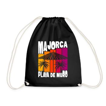 Majorca Playa de Muro - Drawstring Bag - black - Front