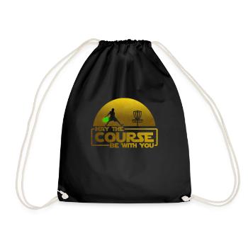 May The Course Be With You - Ultimate Frisbee Gift - Turnbeutel - Schwarz - Vorne