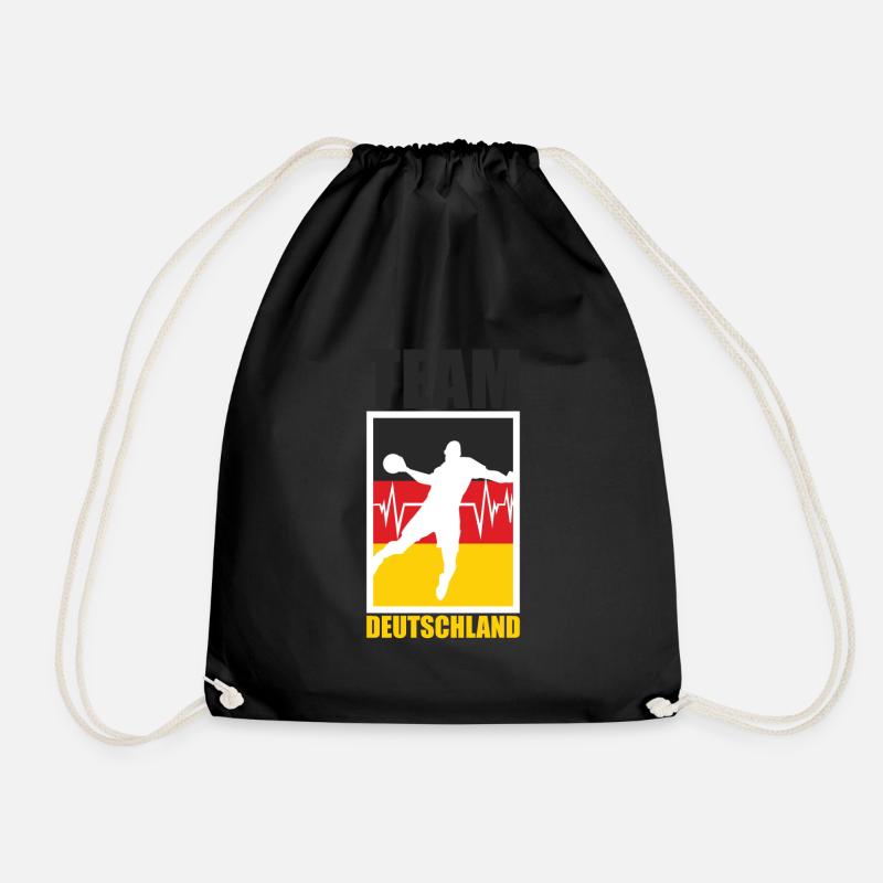 Handball Germany Fan TShirt - Drawstring Bag - black