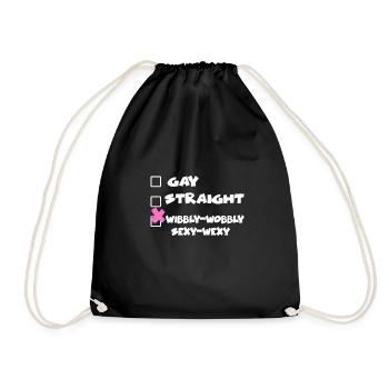 Bisexual gay lesbian transgender gift - Drawstring Bag - black - Front