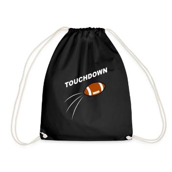 Touchdown American Football Design - Turnbeutel - Schwarz - Vorne