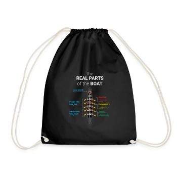 Rowing types team sport - Drawstring Bag - black - Front