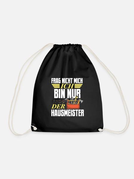 Frag nicht den Hausmeister - Turnbeutel - Schwarz