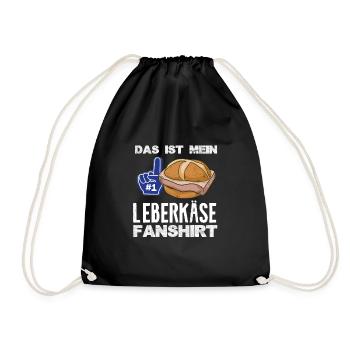 Das ist mein Leberkäse Fan Shirt - Turnbeutel - Schwarz - Vorne