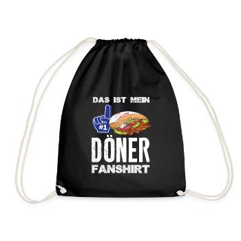 Das ist mein Döner Kebab Fanshirt - Turnbeutel - Schwarz - Vorne