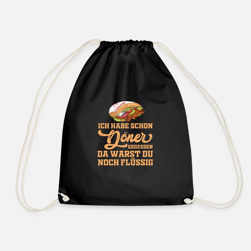 Ich habe schon Döner gegessen - Turnbeutel - Schwarz