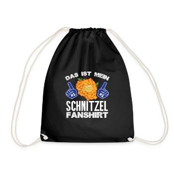 Das ist mein Schnitzel Fanshirt - Turnbeutel - Schwarz - Vorne