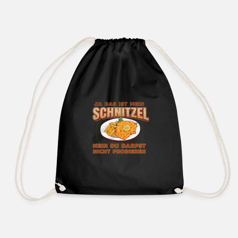 Ja das ist mein Schnitzel - Turnbeutel - Schwarz