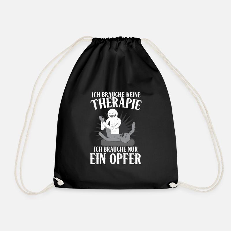 Keine Therapie Nur Opfer Physio Geschenk - Turnbeutel - Schwarz
