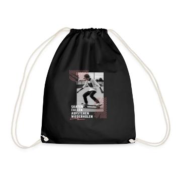 Skateboard Design Jungen Skater Skateboarding - Turnbeutel - Schwarz - Vorne