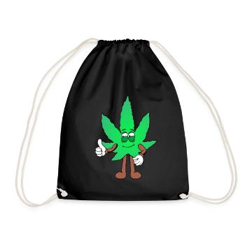 Der Bloom - Weed Cannabis Stoned Hanf Marihuana - Turnbeutel - Schwarz - Vorne