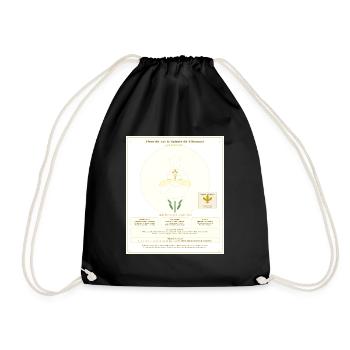 Fleur de Lys et Spirale de Fibonacci - Sac de sport léger - noir - Devant