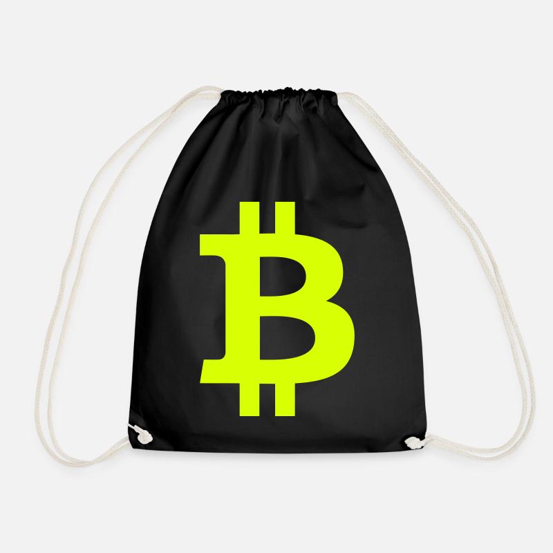 Bitcoin BTC Crypto Logo - Turnbeutel - Schwarz