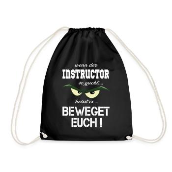 Instructor T-Shirt & Hoodie für Trainer - Turnbeutel - Schwarz - Vorne