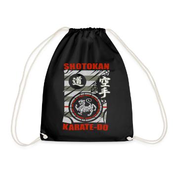 Shotokan Karate Shirt - Turnbeutel - Schwarz - Vorne