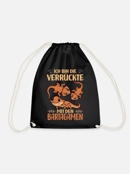 Bartagamen - Turnbeutel - Schwarz
